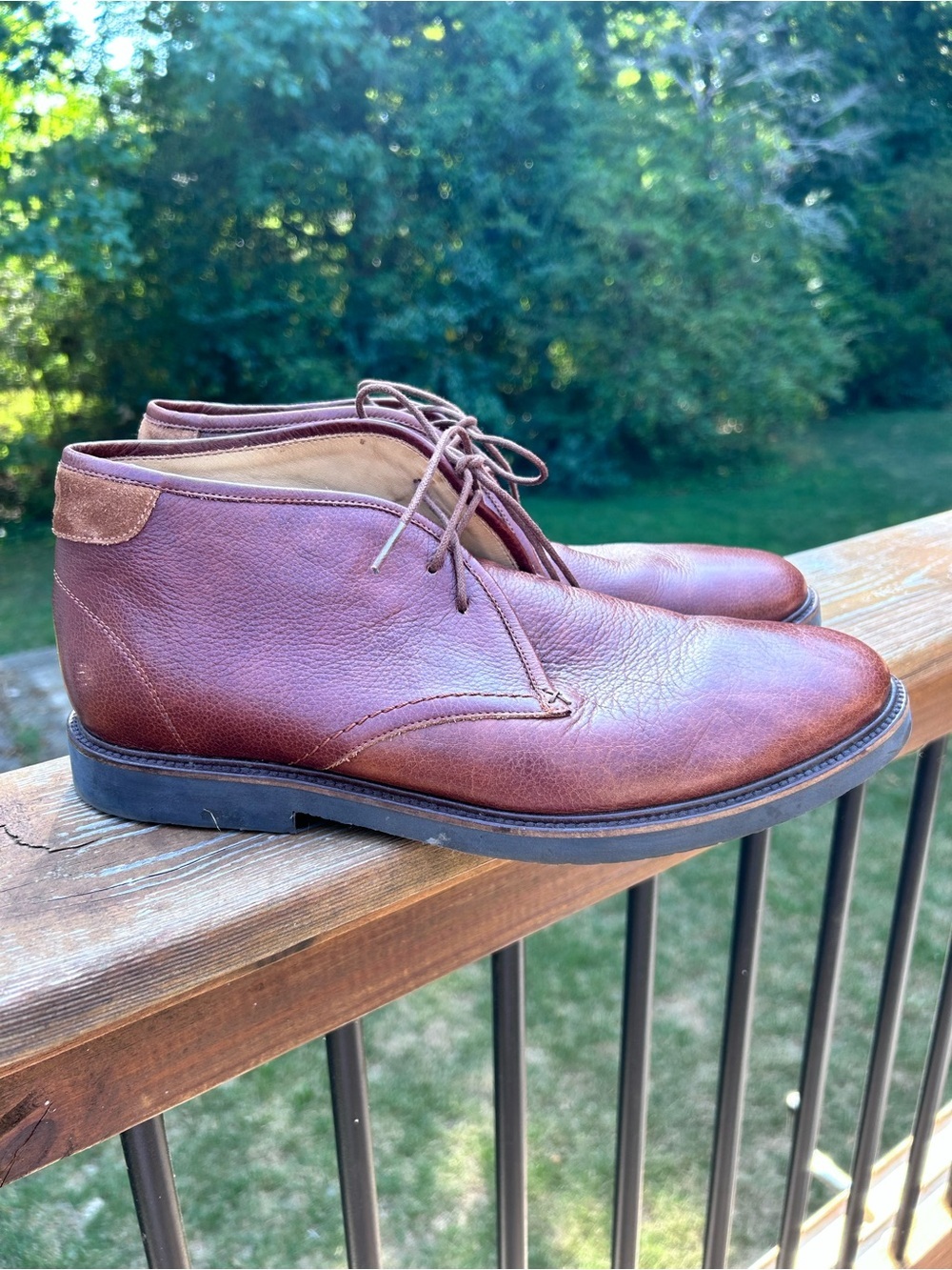 Peter Millar brown leather chukka boots size 11